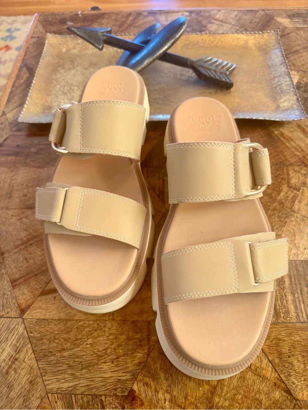 Sorel Double Buckle Adjustable Slide Sandals